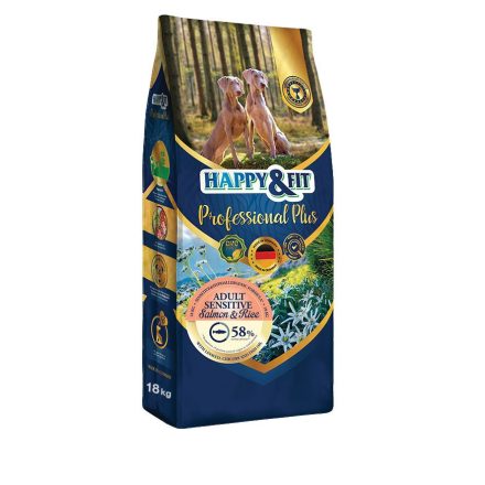 Happy&Fit Professional Plus Adult Sensitive Salmon&Rice 18kg