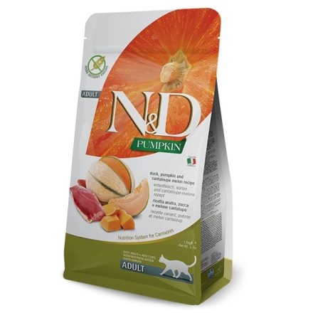 N&D Cat Pumpkin Adult duck, pumpkin & cantaloupe (kacsa, sütőtök & sárgadinnye) száraz macskaeledel 300g