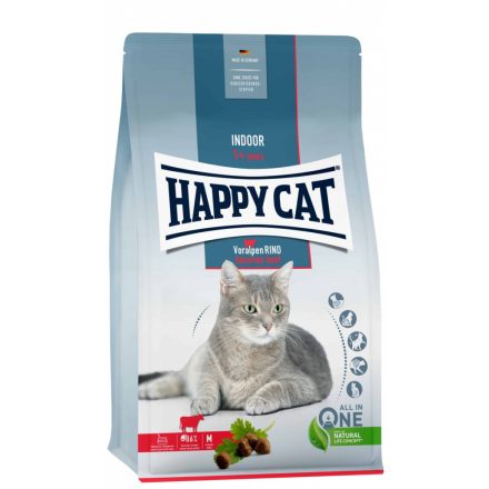 Happy Cat Indoor Voralpen Rind - Marha - száraz macskaeledel 1,3kg