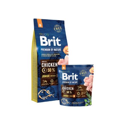 Brit Premium by Nature Junior Medium kutyatáp 15 kg