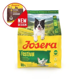   Josera Festival kutyatáp lazaccal-csirkével és finom mártással válogatós kutyáknak 5x900g