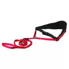 Trixie 12766 Waist Belt - futópóráz - piros/fekete - (70-120cm/12cm)
