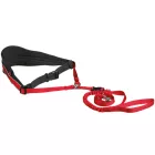 Trixie 12766 Waist Belt - futópóráz - piros/fekete - (70-120cm/12cm)