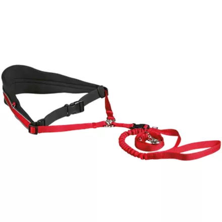 Trixie 12766 Waist Belt - futópóráz - piros/fekete - (70-120cm/12cm)