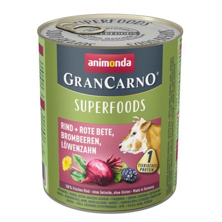 Animonda GranCarno Adult Superfoods marha,cékla, szeder, pitypang 800g (82440)