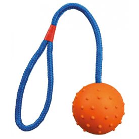   Trixie 3305 Ball on a Rope - natúr gumi labda kötéllel kutyák részére (Ø6/30cm)