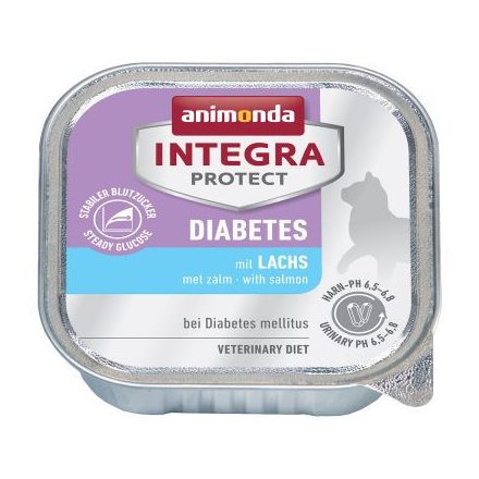 Animonda Integra Protect Diabetes Cat Lazac 100g - nedvestáp túlsúlyos vagy cukorbeteg macskáknak (86688)