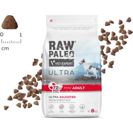 Raw Paleo Ultra Beef Mini Adult száraztáp kutyának 750g