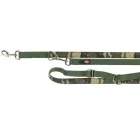 Trixie 1987523 Premium Adjustable Lead with Neoprene Padding - álítható póráz (terepszínű/sötét zöld) XS-S (2m/15mm)