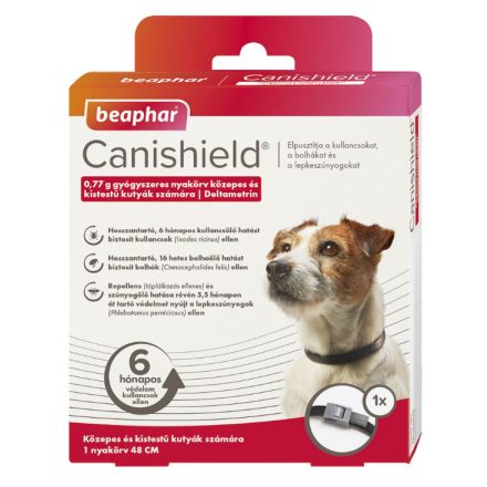 Beaphar Canishield Repellens lepkeszúnyog, kullancs és bolhanyakörv 48cm