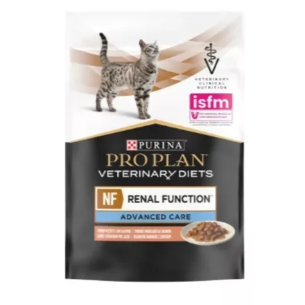 ProPlan Veterinary Diets Feline NF - Renal Function ADVANCED CARE lazaccal nedves eledel krónikus vesebetegségben szenvedő macskák számára 85g