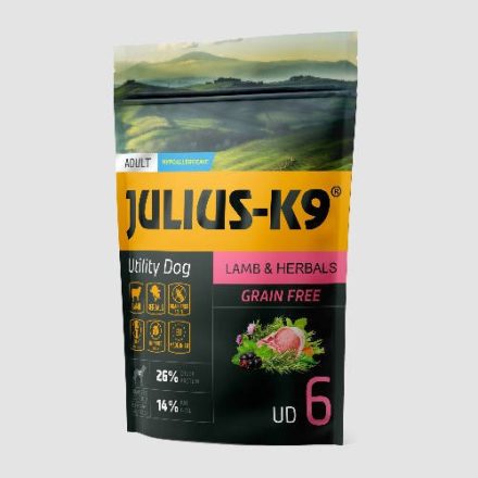 Julius K-9 Grain Free Adult Utility Dog - Lamb & Herbals száraztáp 340g