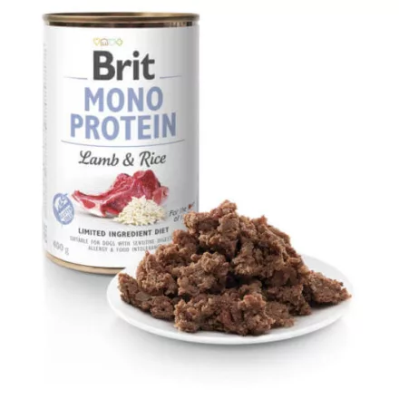 Brit Mono Protein Lamb & Rice  konzerv 400g 