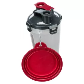   Trixie 25019 Feed and Water Containers - Úti etető és itató egyben ( 2× 0.35 l/ø 11 × 23 cm)