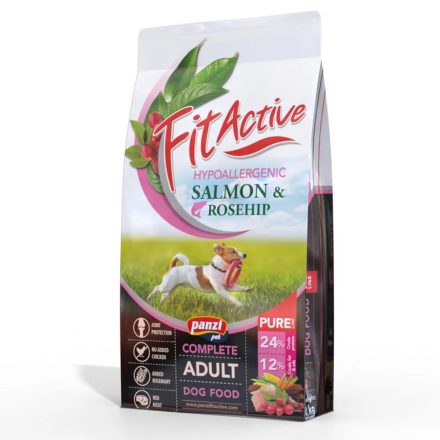 FitActive PURE Hypoallergenic Lazac&csipkebogyó - száraz eledel felnőtt kutyák részére 12kg