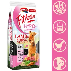   Fitactive Originals Hypoallergenic Adult bárány és zöldségek száraztáp kutyának 15kg