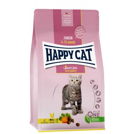 Happy Cat Junior Geflügel - Baromfi - száraz macskaeledel 10kg