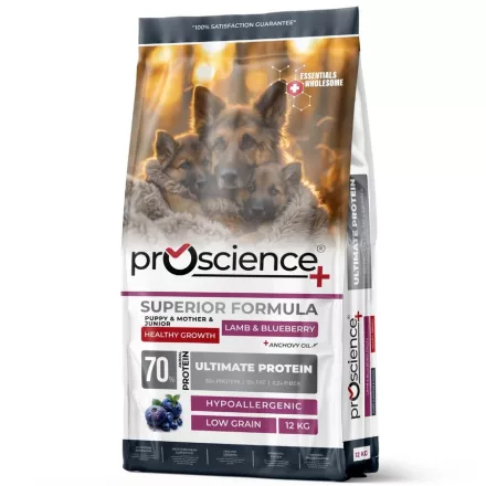 ProScience Puppy & Mother Dog Lamb & Blueberry hipoallergén bárány-áfonya kutyatáp kölyök és anya kutyának 12kg