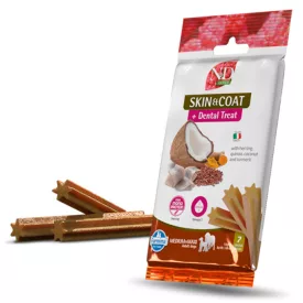   N&D Quinoa Dog Skin&Coat Dental Hering bőr és szőrzet támogató, fogtisztító jutalomfalat kutyának Med&max 100g