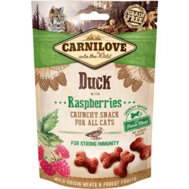   CarniLove Cat Crunchy Snack Duck & Raspberries (kacsa-málna) 50g 