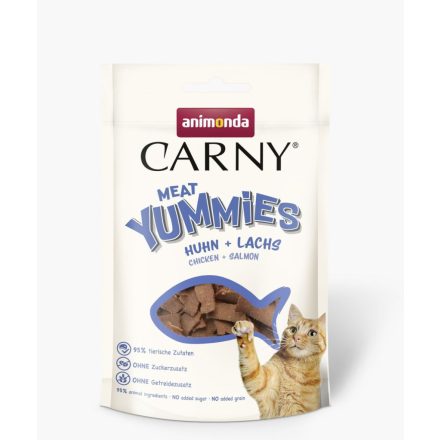 Animonda CARNY Yummies - csirkés-lazacos jutalomfalat felnőtt macskának 50g (83398)