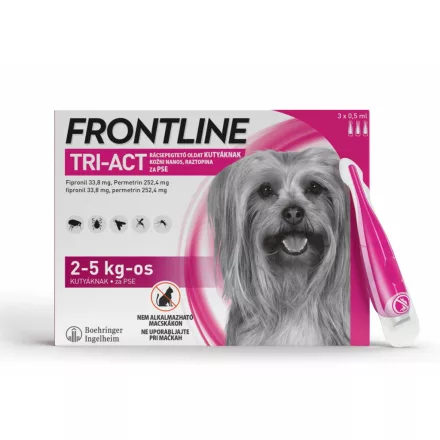 Frontline Tri-Act spot on  XS  2-5kg 0,5ml-1ampulla
