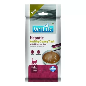   Vet Life Adult Cat Hepatic Creamy Treat krémes jutalomfalat májbeteg, válogatós vagy gyógyszerezett cicáknak 60g