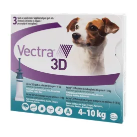 Vectra 3D Spot on 4 -10 kg-ig / 3 ampulla