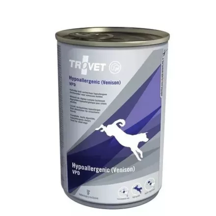 Trovet Hypoallergenic Dog (VPD) Szarvashússal 400g 