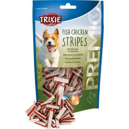 Trixie 31534 Premio Fish Chicken Stripes Light - jutalomfalat kutyák részére 75g  