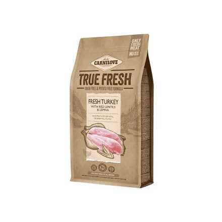 Carnilove True Fresh száraz kutyatáp - Pulyka, vöröslencse és békalencse 4kg