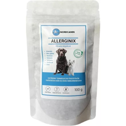 Nordcanin Allerginix – étrendi kiegészítő környezeti allergiára hajlamos kutyáknak 100g