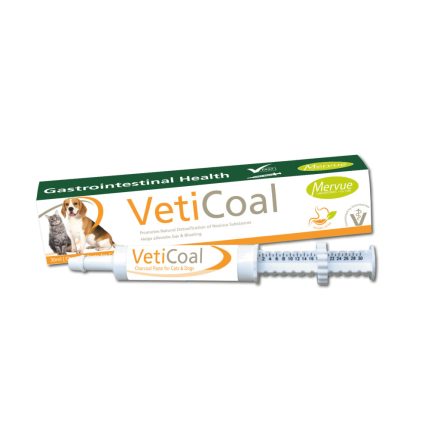 Mervue VetiCoal 50% aktív szén tartalmú paszta kutyák és macskák részére 60ml