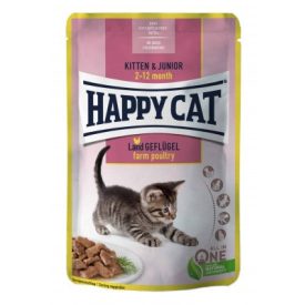 Happy Cat Kitten & Junior pouch baromfi 20x85g