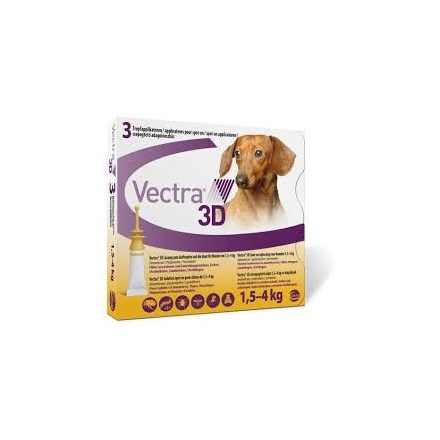 Vectra 3D Spot on 1.5 - 4 kg-ig  / 3 ampulla