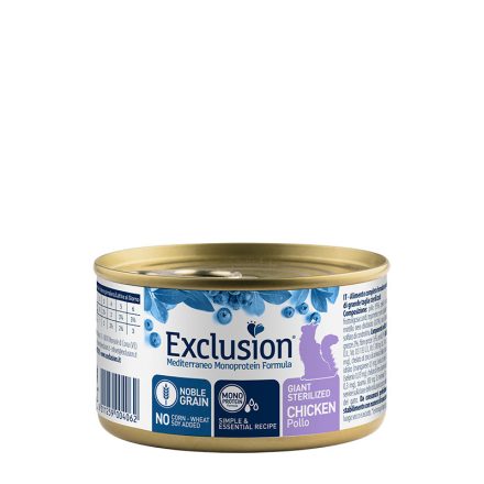 Exclusion Mediterraneo Cat Monoprotein Giant Sterilized Chicken nedves eledel macskának 85g