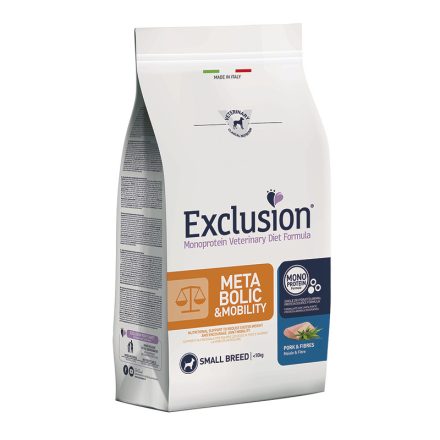 Exclusion Veterinary Diet Metabolic+Mobility Pork and Fibres Small gyógytáp kutyának 7kg
