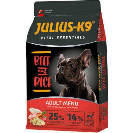 Julius-K9 Adult Vital Essentials - Beef & Rice Small száraztáp 12kg