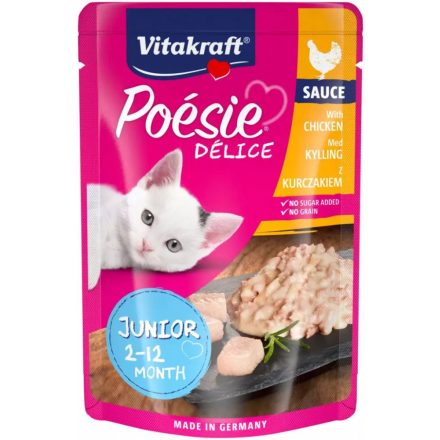 Vitakraft Junior Poésie Déli Sauce pulyka alutasakos macskaeledel 85g