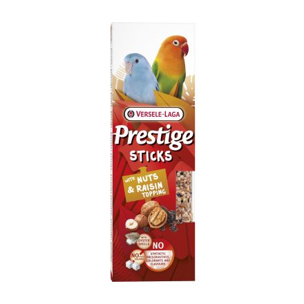 Versele-Laga Prestige Sticks rudak hullámos papagájoknak dióval és mazsolás bevonattal 2x30g (422352)