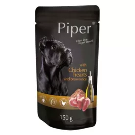   Piper Adult Chicken Heart & Brown Rice (csirkemáj-barna rizs) alutasakos eledel 10x150g