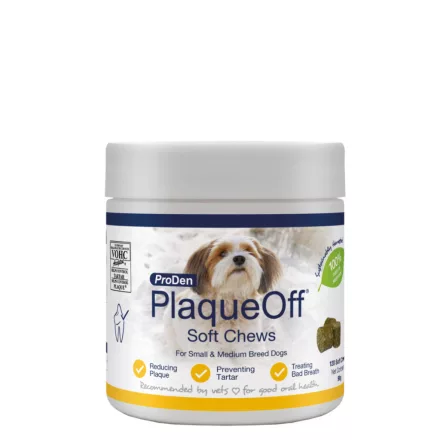 ProDen PlaqueOff small dog Soft Chews fogápoló jutalomfalat tengeri algával kis-és közepes testű kutyának 120db