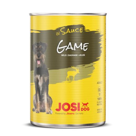 Josera JosiDog Game in Sauce vadhús szószban konzerv kutyának 12x415g