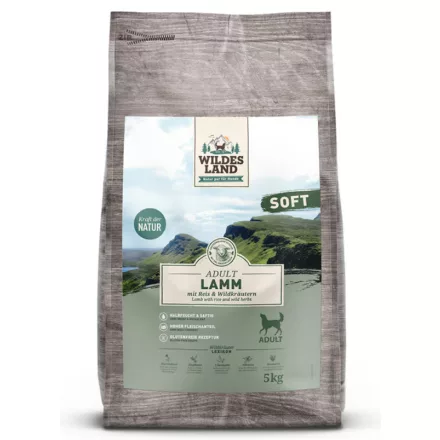 Wildes Land Soft félnedves táp báránnyal és rizzsel kutyáknak 5kg