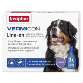   Beaphar Vermicon Line On Large - Spot On nagytestű kutyák részére (>30kg) 3x4,5ml