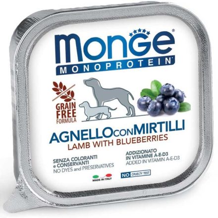 Monge MONOPROTEIN 100% bárány és áfonya pástétom 150g