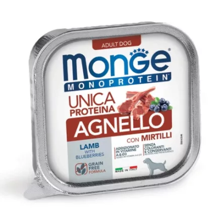 Monge MONOPROTEIN 100% bárány és áfonya pástétom 150g