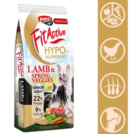 FitActive Originals Hypoallergenic Senior/Light  bárány, tavaszi zöldségek száraztáp kutyának 15kg