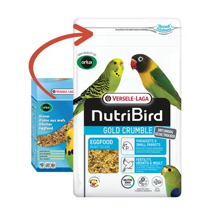 Versele-Laga NutriBird Gold Crumble lágyeleség hullámos papagájoknak 1kg (422248) lejárat közeli