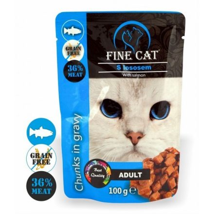 Fine Cat Adult lazacos alutasakos macskaeledel 100g